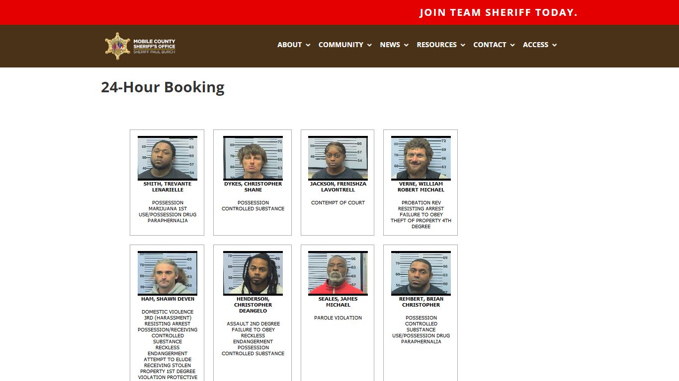 24-Hour Booking | Mobile County Sheriff's Office